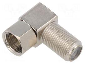 Adapter | F male,F female | Insulation: POM | 75Ω | brass | 2GHz
