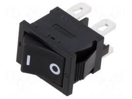 ROCKER | DPST | Pos: 2 | ON-OFF | 10A/250VAC | black | IP40 | A8L | on panel
