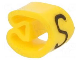Markers | Marking: S | 2.5÷5mm | PVC | yellow | -30÷80°C | leaded | CLI C