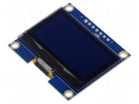 Display: OLED | graphical | 1.54" | 128x64 | Dim: 42.4x38x5.96mm | white