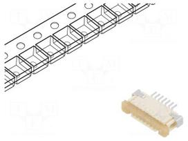 Connector: FFC/FPC | SMT | 50V | 500mA | Easy-On | PIN: 7 | Mat: polyamide