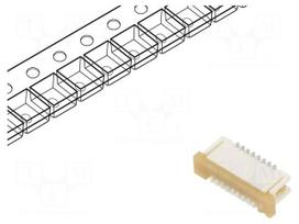 Connector: FFC/FPC | SMT | 125V | 1A | Easy-On | PIN: 8 | Mat: polyamide
