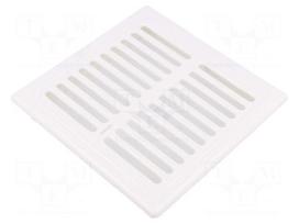 Ventilation grille | PP | white | 156x156x27mm | 140x140mm | 20pcs.
