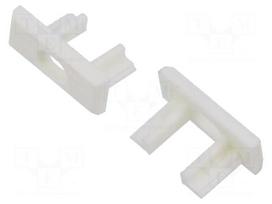 Cap for LED profiles | white | MICRO-PLUS | with hole