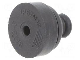 Grommet | elastomer thermoplastic TPE | black | 12.2mm | IP67