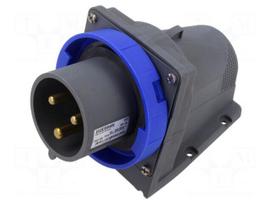 Connector: AC supply 3-phase | socket | male | 32A | 250VAC | IP&S | IP67