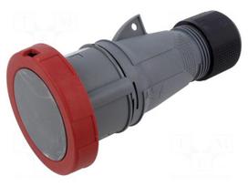 Connector: AC supply 3-phase | plug | female | 32A | 250VAC | IP&S | IP67