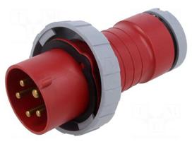 Connector: AC supply 3-phase | plug | male | 32A | 415VAC | IP&S | IP67