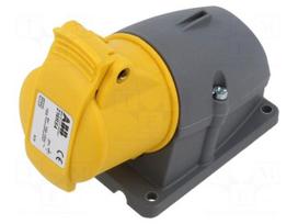 Connector: AC supply 3-phase | socket | female | 16A | 130VAC | IP&S