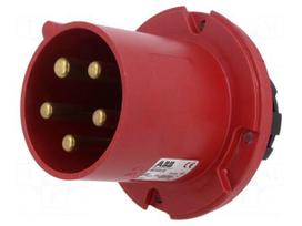 Connector: AC supply 3-phase | socket | male | 63A | 415VAC | IP&S | IP44