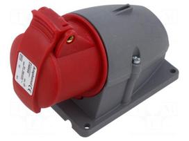 Connector: AC supply 3-phase | socket | female | 16A | 415VAC | IP&S