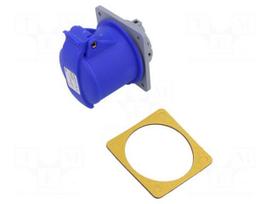 Connector: AC supply 3-phase | socket | female | 32A | 250VAC | IP&S