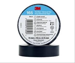 3M Temflex™ 165 Vinila elektriskā lente 15mm x 10m x 0.15mm (Melna)