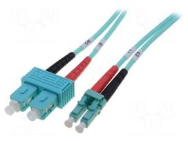 Fiber patch cord | OM3 | LC/UPC,SC/UPC | 3m | 50/125um | LSZH | grey