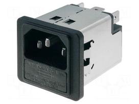 Connector: AC supply | socket | male | 10A | 250VAC | C14 (E) | 5200