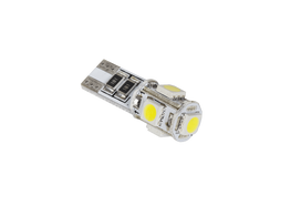 Automobilių lemputės, Motociklų ir traktorių technikos šviestuvai // Automobilio LED lemputės ir rinkiniai // Żarówka samochodowa LED T10 (Canbus) - 5x SMD5050, biała