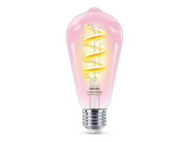 Philips Smart WiFi Filament Clear ST64 470Lm RGB | E27 | 6.3 W | RGB light | Bluetooth