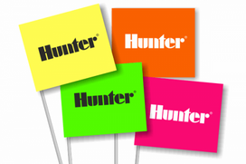 Karodziņš HUNTER, rozā/balti burti, FP/W Karodziņš HUNTER, krāsains