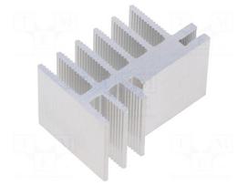 Heatsink: extruded | natural | L: 25mm | W: 30mm | H: 45mm | aluminium | raw