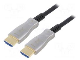 Cable | HDMI plug,both sides | PVC | Len: 10m | black | Core: Cu | metal