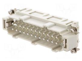 Connector: HDC | contact insert | male | GWconnect | PIN: 24 | 16A | 500V