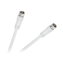 TV, SAT, HDMI, DVI kabeliai ir priedai // Konektori, aksesuāri un instrumenti koaksiālajiem kabeļiem // Kabel wtyk F - wtyk F 1,8m biały