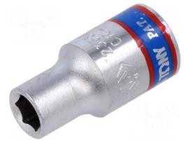 Socket: 6-angles | socket spanner | HEX 5mm | 1/4" | short