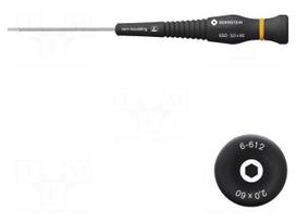 Screwdriver: precision | 6-angles socket | HEX 2mm | ESD