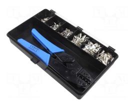 Tools set: for crimping push-on connectors, terminal crimping
