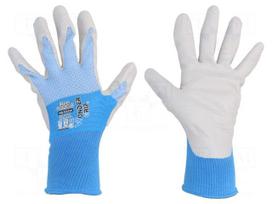 Protective gloves | Size: 11,XXL | blue/white | nitryl,polyester