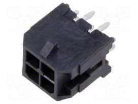 Connector: wire-board | socket | male | PIN: 4 | Micro-Fit 3.0 | 3mm | 2x2