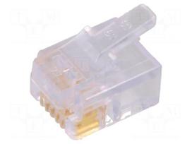 Connector: RJ12 | plug | PIN: 6 | 6p6c | for cable | IDC | straight