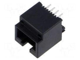 Connector: RJ45 | socket | PIN: 8 | Cat 3 | unshielded | 8p8c | THT