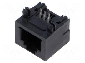 Connector: RJ12 | socket | PIN: 6 | 6p6c | on PCBs,PCB snap | THT