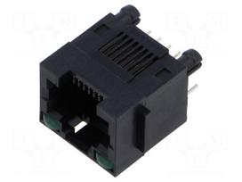 Connector: RJ45 | socket | PIN: 8 | with LED | 8p8c | green | THT | straight