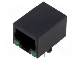 Connector: RJ45 | socket | PIN: 8 | with LED | 8p8c | green | THT