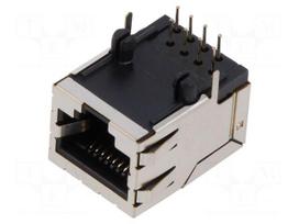Connector: RJ45 | socket | PIN: 8 | Cat 5e | shielded,with LED | 8p8c