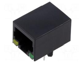Connector: RJ45 | socket | PIN: 8 | with LED | 8p8c | green,yellow | THT