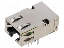 Connector: RJ45 | socket | PIN: 8 | shielded | 8p8c | angled 90°