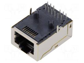 Connector: RJ45 | socket | PIN: 8 | Cat 6a | shielded | 8p8c | THT