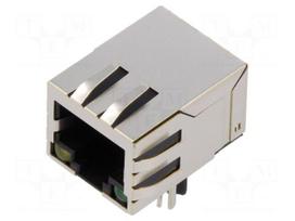 Connector: RJ45 | socket | PIN: 8 | shielded | 8p8c | on PCBs,PCB snap