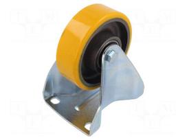 Transport wheel | Ø: 125mm | W: 40mm | H: 166mm | rigid | 400kg | -20÷80°C