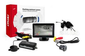 Automobilių ir motociklų prekės, elektronika, navigacija, CB radijas // Parkavimo jutiklių sistemos | Centrinio užrakto sistema | Automobilių signalizacijos // Zestaw czujników parkowania tft01 4,3" z kamerą hd-308-led 4 sensory białe