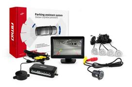 Automobilių ir motociklų prekės, elektronika, navigacija, CB radijas // Parkavimo jutiklių sistemos | Centrinio užrakto sistema | Automobilių signalizacijos // Zestaw czujników parkowania tft01 4,3" z kamerą hd-308-led 4 sensory srebrne