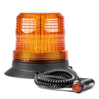 Automobilių lemputės, Motociklų ir traktorių technikos šviestuvai // LED darbo šviestuvai automobiliams ir specialiajai technikai // Lampa ostrzegawcza błyskowa kogut 80 led magnes r10 12v 24v w14m amio-01503