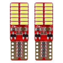 Automobilių lemputės, Motociklų ir traktorių technikos šviestuvai // Automobilio LED lemputės ir rinkiniai // Żarówki led canbus 24smd 4014 t10e w5w white 12v 24v amio-01287