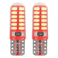 Automobilių lemputės, Motociklų ir traktorių technikos šviestuvai // Automobilio LED lemputės ir rinkiniai // Żarówki led canbus 24smd 3014 t10e w5w silca white 12v amio-01444