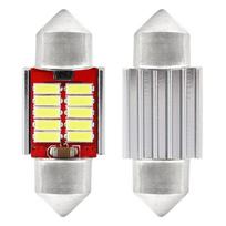 Automobilių lemputės, Motociklų ir traktorių technikos šviestuvai // Automobilio LED lemputės ir rinkiniai // Led canbus 4014 10smd festoon c5w c10w c3w 31mm white 12v 24v amio-01288