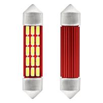 Automobilių lemputės, Motociklų ir traktorių technikos šviestuvai // Automobilio LED lemputės ir rinkiniai // Żarówki led canbus 4014 20smd festoon c5w c10w c3w 41mm white 12v 24v amio-01634