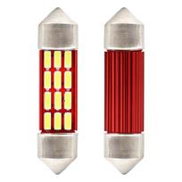 Automobilių lemputės, Motociklų ir traktorių technikos šviestuvai // Automobilio LED lemputės ir rinkiniai // Żarówki led canbus 4014 16smd festoon c5w c10w c3w 39mm white 12v 24v amio-01633